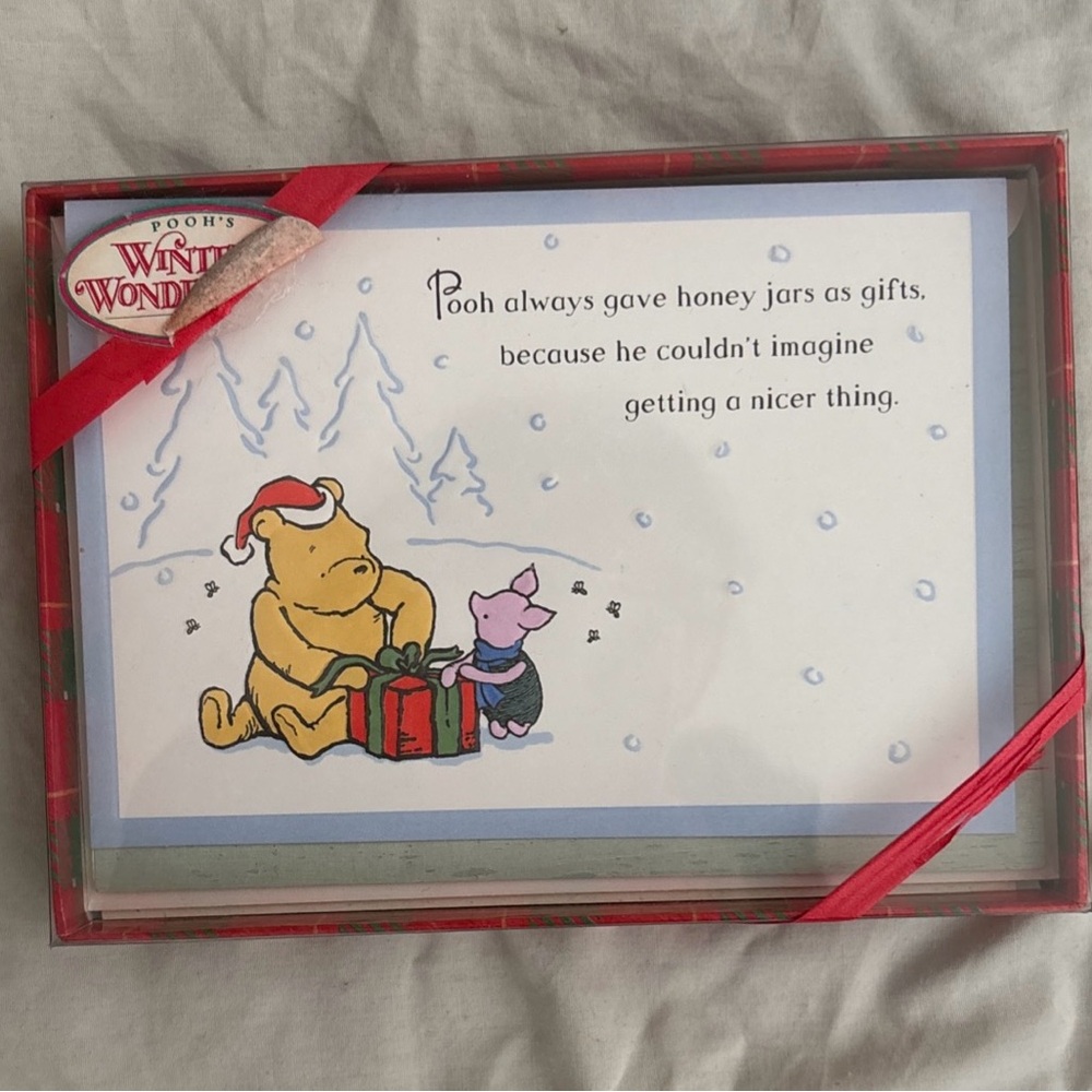 Vintage Classic Pooh Christmas cards pack of 10 sealed.